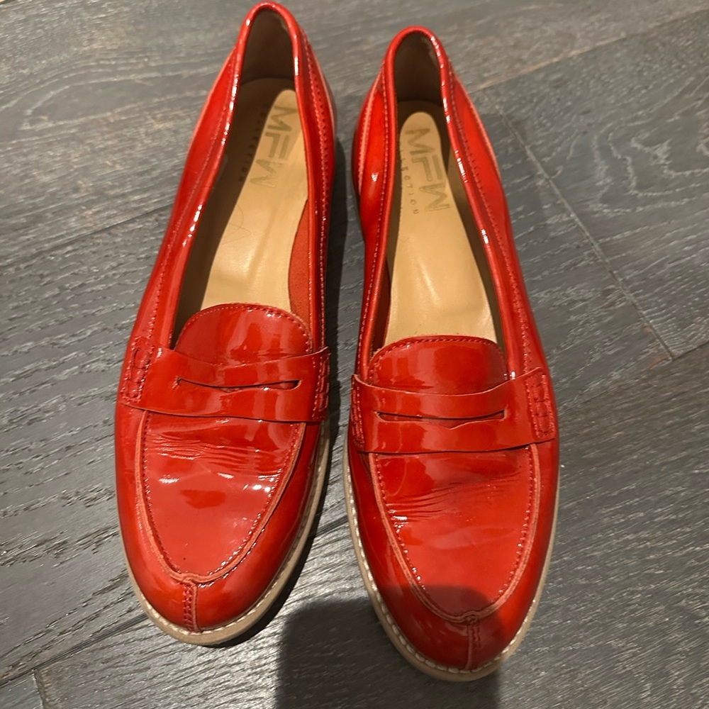 Red Italian loafers